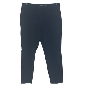 Lafayette 148 New York‎ Gramercy Slim Leg Side Zip Pants Black Size 12
